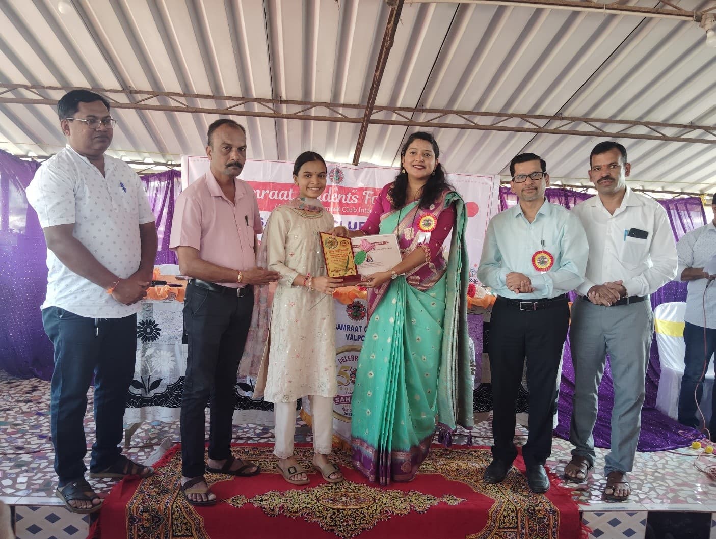 Samrat Student of the year by Samrat Club Valpoi for Shrutika Gawas